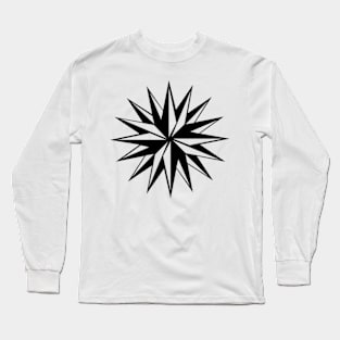 Sixteen pointed star, wind rose without cardinal points Long Sleeve T-Shirt